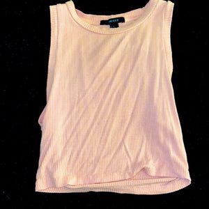 Light pink cropped tank top